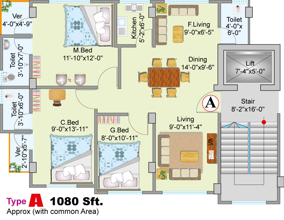 type-a-floor-plan-970x752